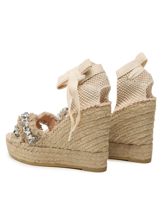 Manebi Manebi Espadrilės X Wedges Valenciana Smėlio