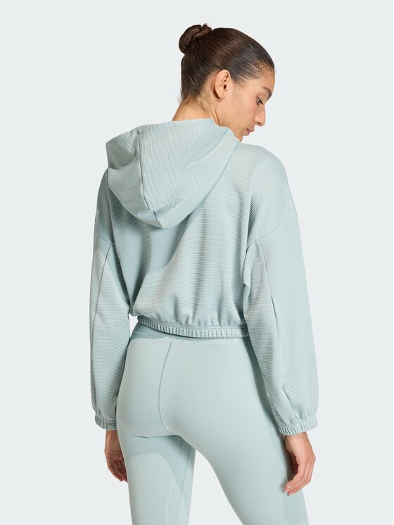 adidas adidas Bluza Yoga Cover-Up Zielony Loose Fit