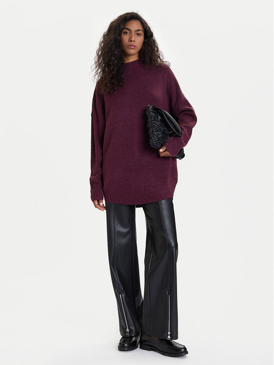 Vero Moda Vero Moda Svetr Plaza 10290784 Fialová Loose Fit