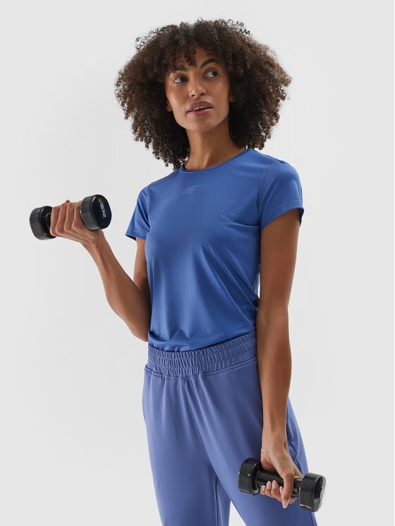 4F 4F Maglietta tecnica 4FWAW24TFTSF1011-31S Blu Regular Fit