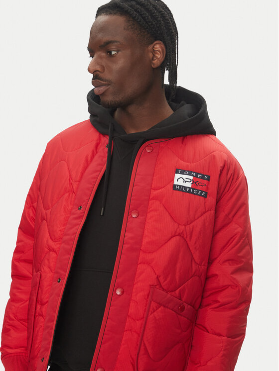 Tommy Hilfiger Tommy Hilfiger Bunda pro přechodné období F1 Movie MW0MW41369 Červená Regular Fit
