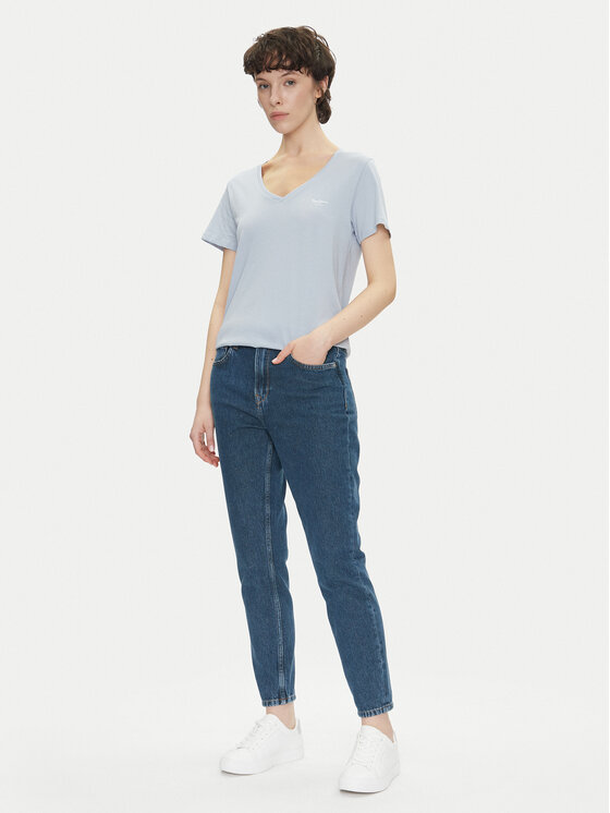 Pepe Jeans Pepe Jeans Tričko Macy PL506051 Modrá Regular Fit