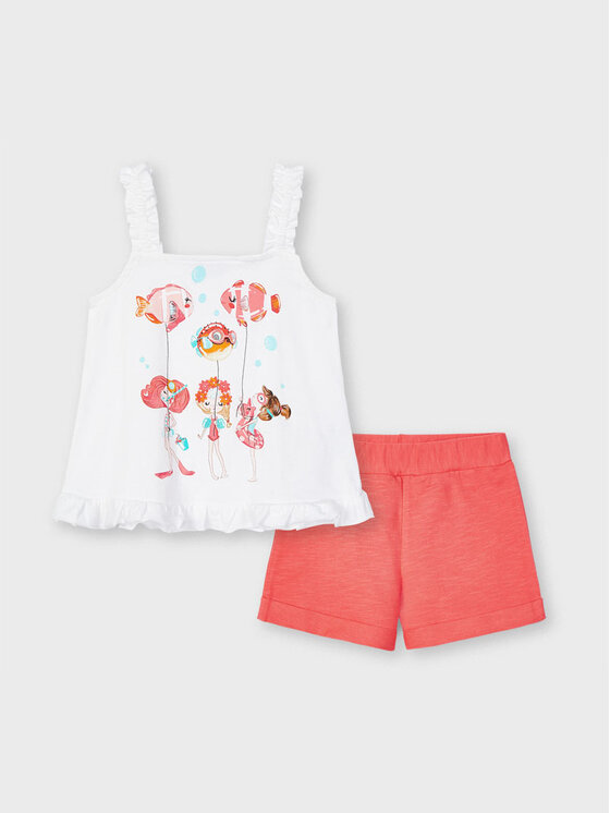 Completo top e pantaloncini 3219 Multicolore