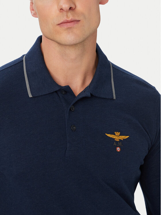 Aeronautica Militare Aeronautica Militare Polo marškinėliai 262PO1653UP00082 Tamsiai mėlyna Regular Fit