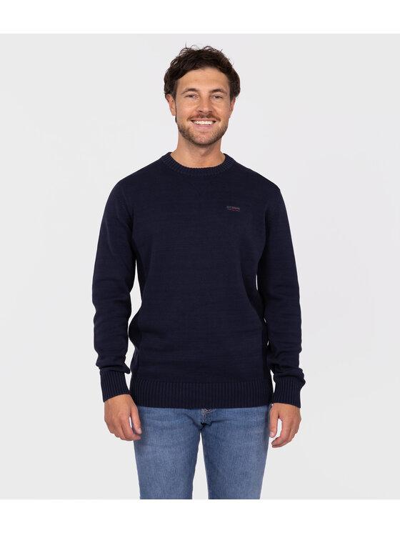 Lee Cooper Lee Cooper Sweter BILL Granatowy Regular Fit