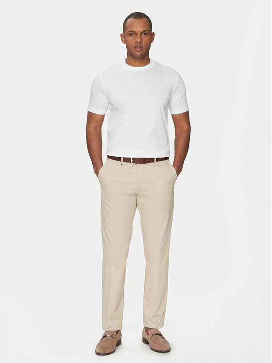 BOSS BOSS Tricou H-Tessler 17 50523931 Alb Slim Fit