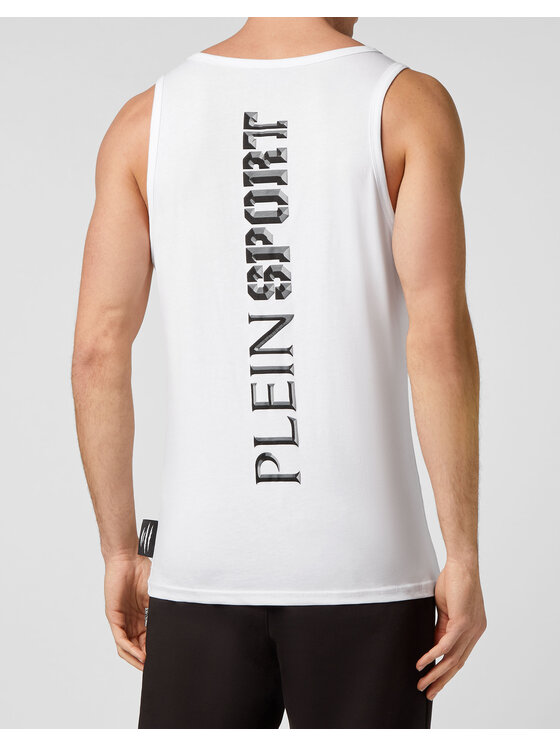 Plein Sport Plein Sport Tank top 1253 Biały Regular Fit
