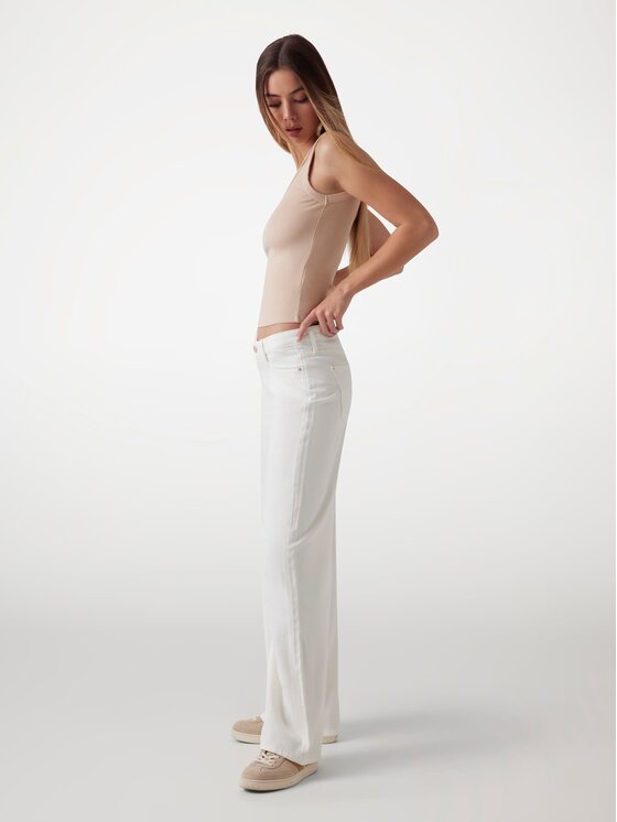 Guess Guess Spodnie materiałowe 175085 Biały Slim Fit
