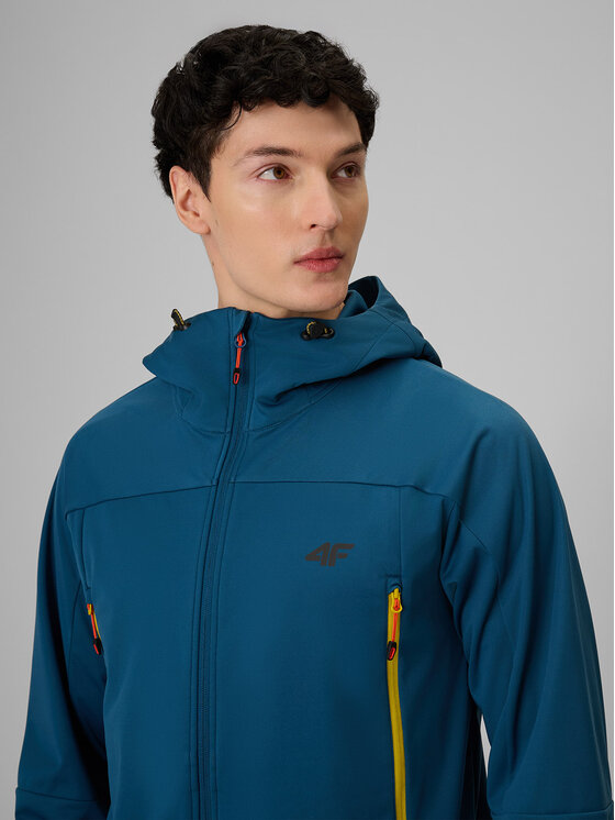 4F 4F Kurtka przejściowa TREKKING Turkusowy Regular Fit