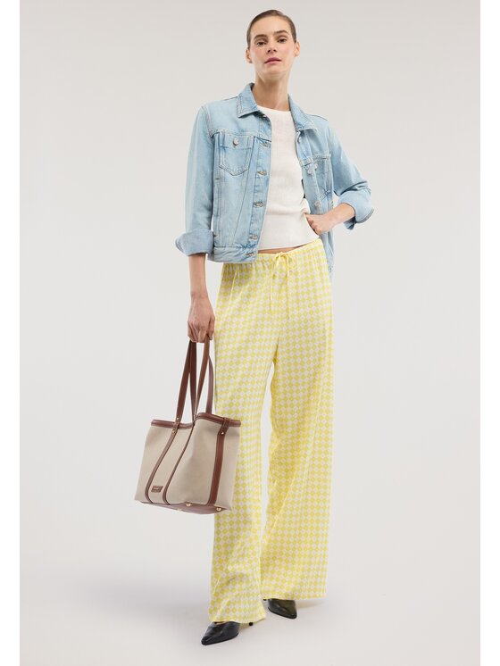 Trussardi Trussardi Pantaloni di tessuto P271A102395N0LA Giallo Over Fit