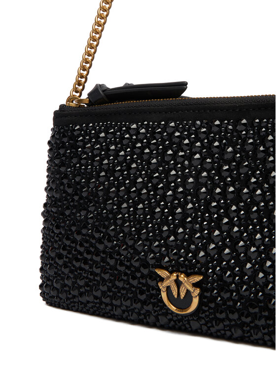 PINKO PINKO Soma Double Mini Pelle Ai 25-26 PLTT 105359 A2WF Melns