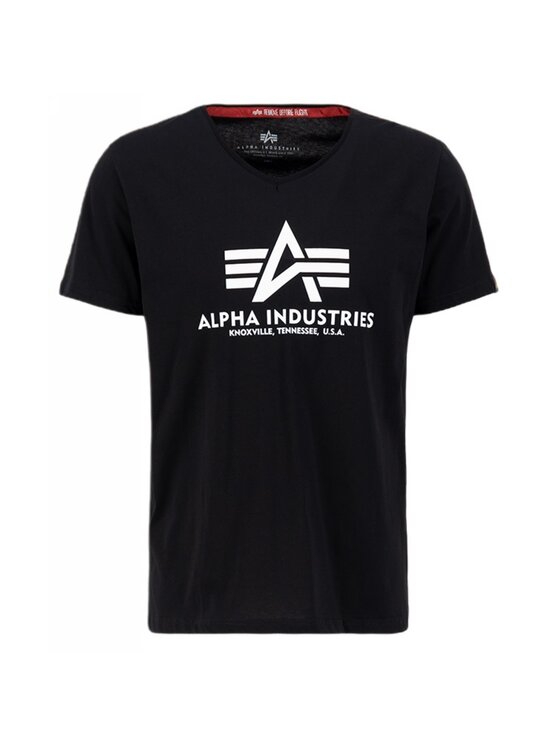 Alpha Industries Alpha Industries Tričko AI.106512-03-L Čierna Basic Fit