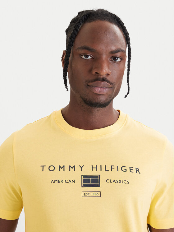 Tommy Hilfiger Tommy Hilfiger T-Shirt Brand Love MW0MW42365 Žlutá Regular Fit