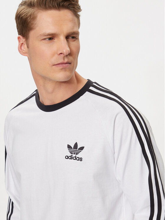 adidas adidas S dlhými rukávmi Adicolor Classics 3-Stripes Long-Sleeve Top IA4879 Biela Slim Fit