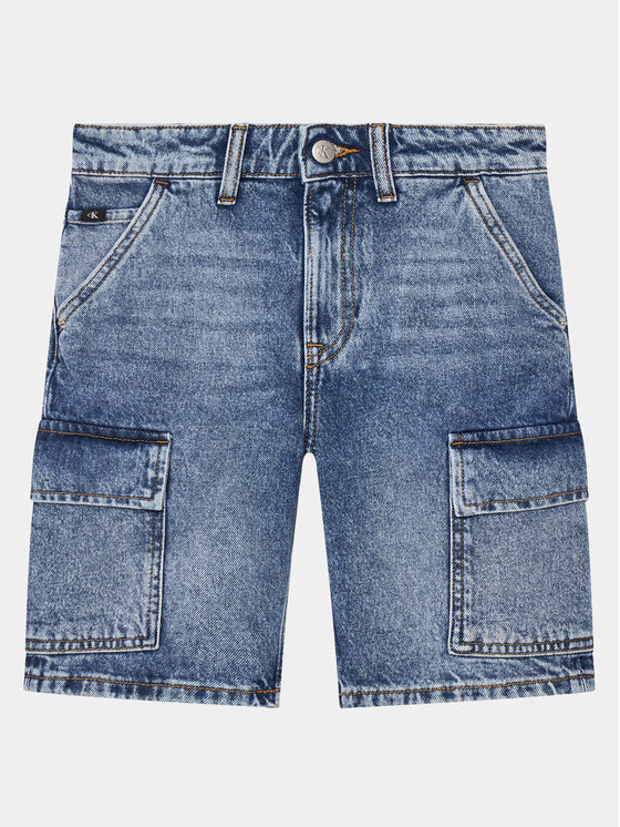 Calvin Klein Jeans Pantaloncini di jeans Skater IB0IB02004 Blu Regular Fit, taglia : 12Y