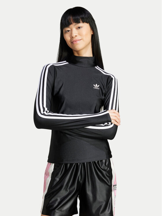 adidas adidas Blúz adicolor 3-Stripes IZ3200 Fekete Slim Fit