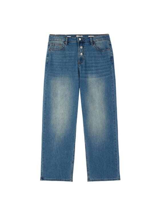 Oltre Oltre Jeansy P461R008888N024 Turkusowy Regular Fit