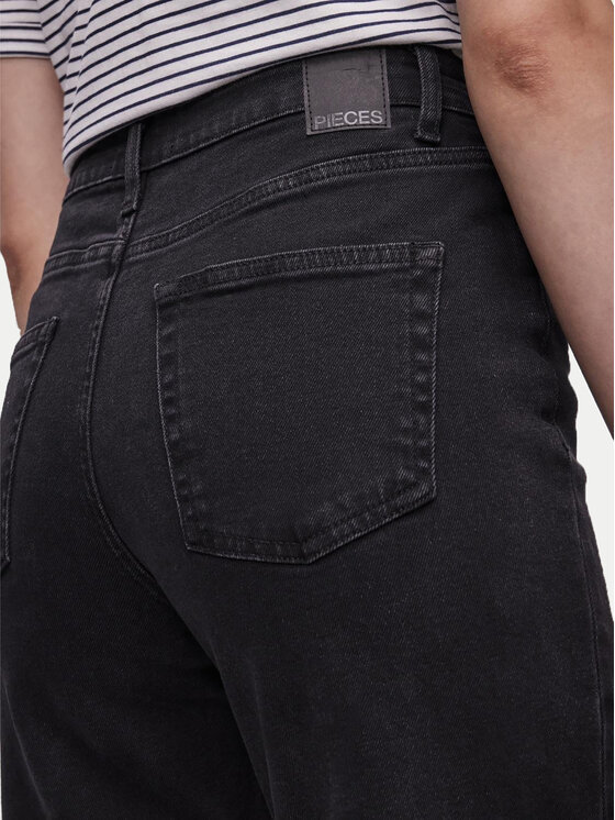 Pieces Pieces Jeansy Kelly 17147294 Czarny Straight Fit