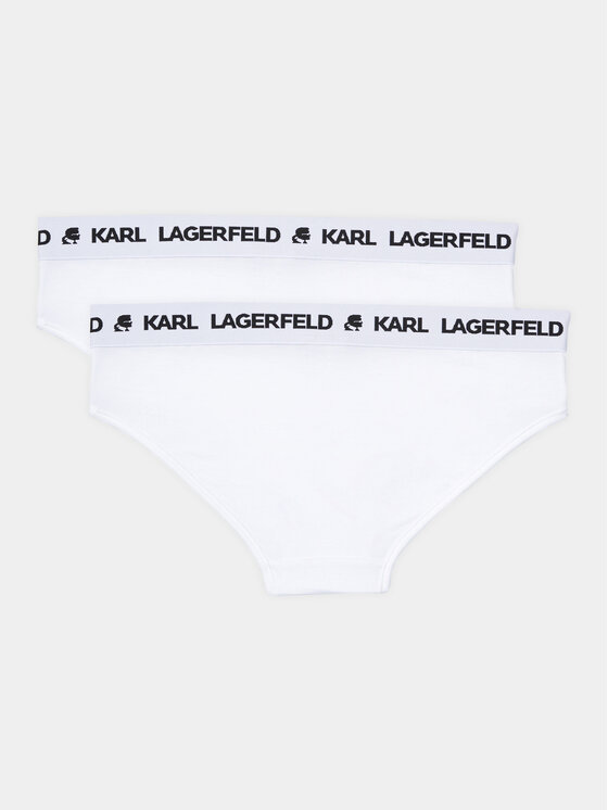 KARL LAGERFELD KARL LAGERFELD Sada 2 kusů klasických kalhotek 211W2125 Bílá