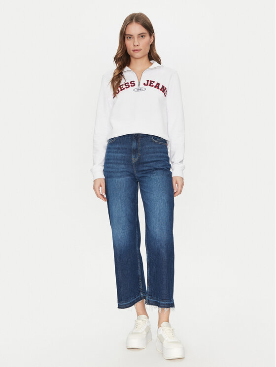Guess Jeans Guess Jeans Bluza W5RQ25 K68I4 Biały Regular Fit