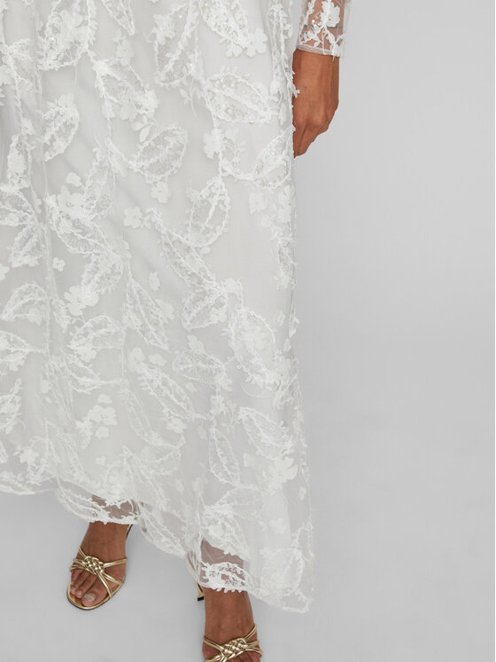 Vila Vila Abito da sera Wedy 14083840 Bianco Regular Fit