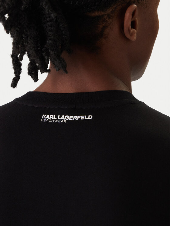 KARL LAGERFELD KARL LAGERFELD T-särk A2M46038 Must Regular Fit