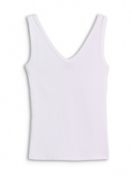4F 4F Top ESSENTIAL Biały Slim Fit
