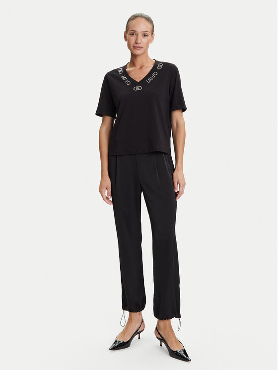 Liu Jo Sport Liu Jo Sport T-särk TF5143 JS003 Must Regular Fit