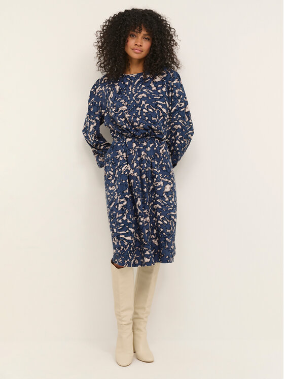 Kaffe Kaffe Kleid für den Alltag Via 10507206 Dunkelblau Regular Fit