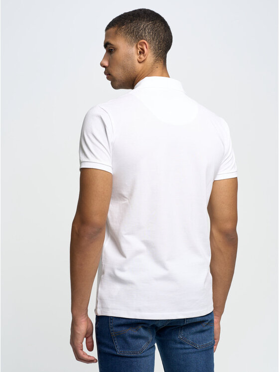 BIG STAR BIG STAR Polo markolinos_101 Biały Basic Fit