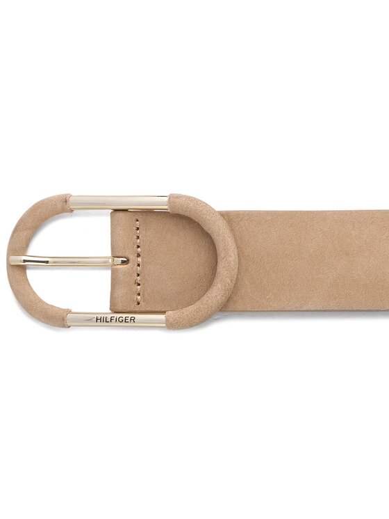 Tommy Hilfiger Tommy Hilfiger Ζώνη Γυναικεία New Bridge Buckle Nubuck Belt 4 AW0AW05021 75 Μπεζ