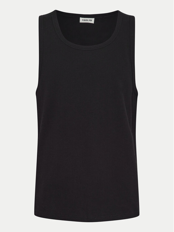 Solid Solid Tank top 21108248 Crna Regular Fit