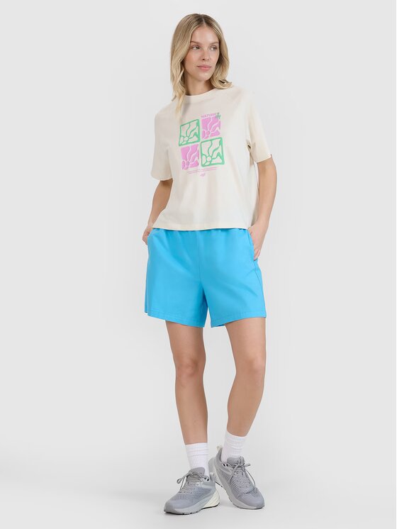 4F 4F Bavlnené šortky 4FRSS25TSHOF750-33S Modrá Regular Fit