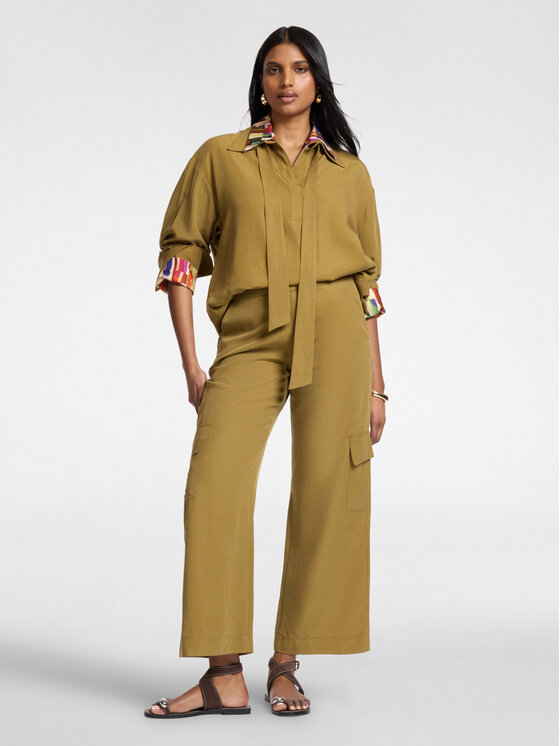 Elena Mirò Elena Mirò Spodnie materiałowe P027P000482N028 Brązowy Regular Fit
