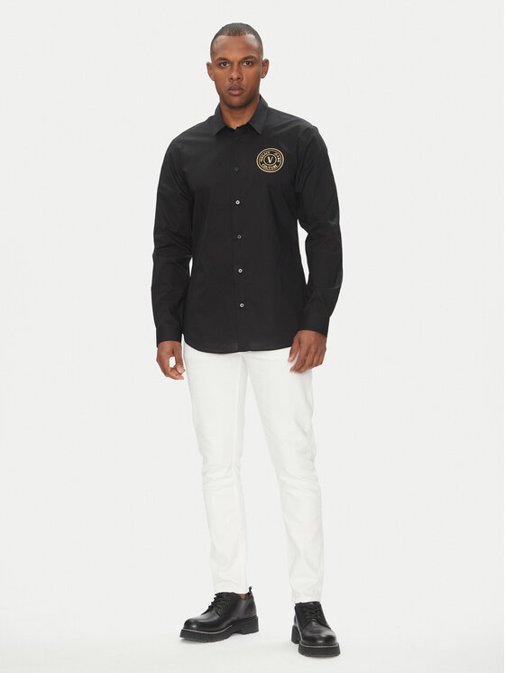 Versace Jeans Couture Versace Jeans Couture Πουκάμισο 78GALYS1 Μαύρο Slim Fit