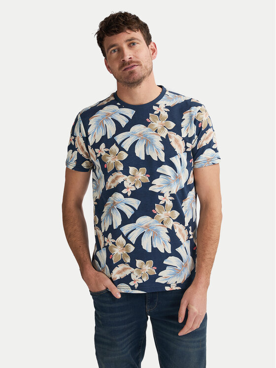 Petrol Industries Petrol Industries T-Shirt M-1050-TSR655 Tmavomodrá Regular Fit