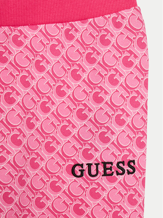 Guess Guess Долнище анцуг J4YQ11 KA6R4 Розов Relaxed Fit