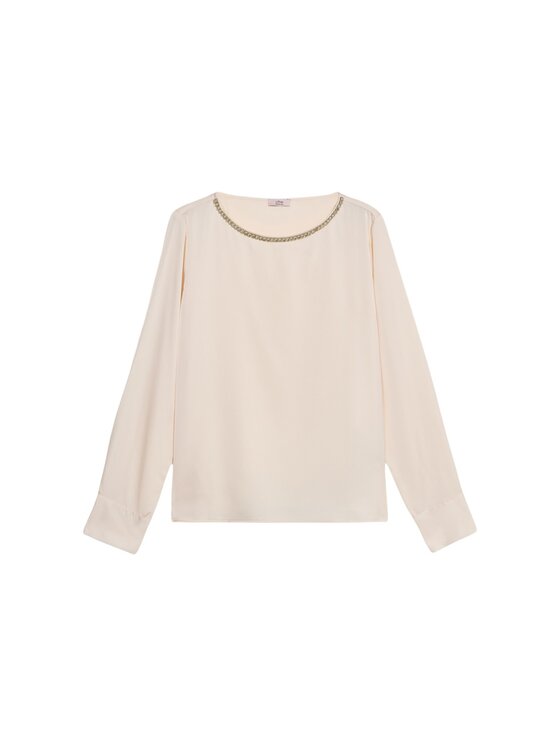 Oltre Oltre Blusa 2062R003155N002 Bianco Regular Fit