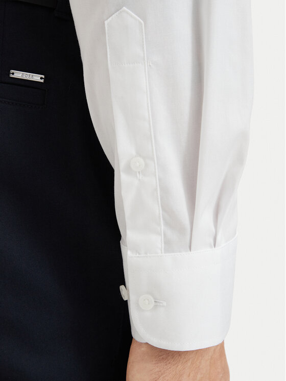 Tommy Hilfiger Tommy Hilfiger Särk Cl Solid MW0MW43749 Valge Slim Fit