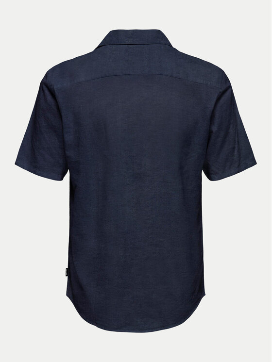 Only & Sons Only & Sons Marškiniai Caiden 22025116 Tamsiai mėlyna Slim Fit