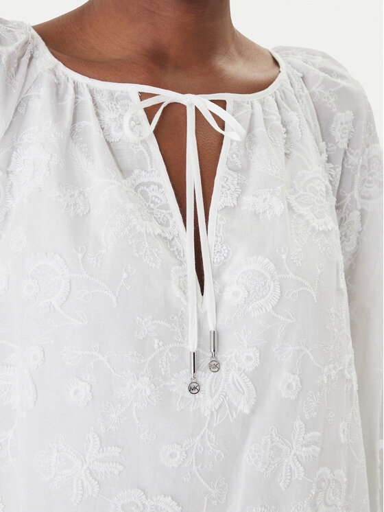 MICHAEL Michael Kors MICHAEL Michael Kors Ljetna haljina MS680R0KPX Bijela Relaxed Fit