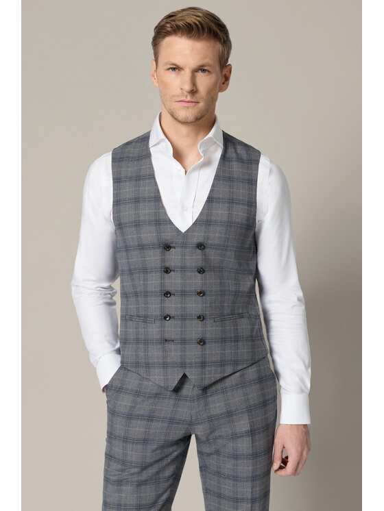 Lancerto Lancerto Kamizelka Almaden KA073126000006 Szary Regular Fit