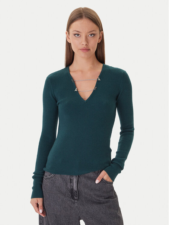 Patrizia Pepe Patrizia Pepe Džemperis 2K0331/K7S0-G619 Zaļš Regular Fit