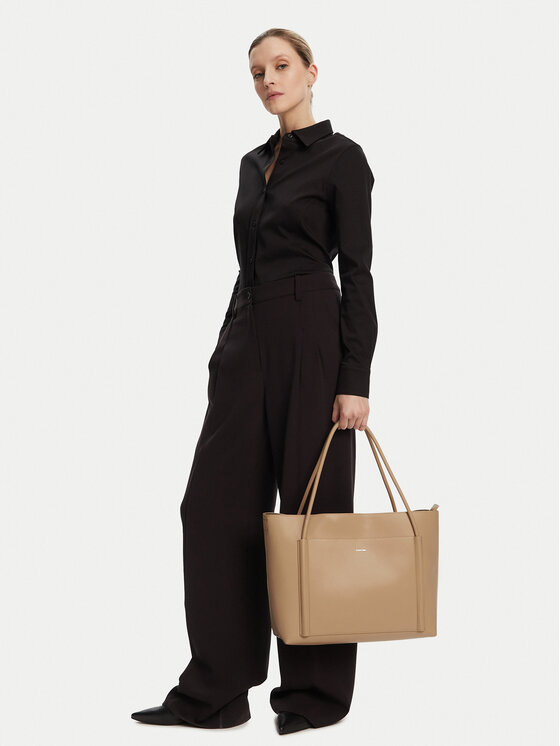 Calvin Klein Calvin Klein Borsetta Ck Linn Large Shopper K60K613109 Beige