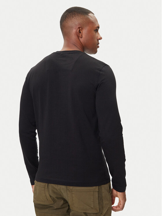 Aeronautica Militare Aeronautica Militare Majica dugih rukava 252TS2474UJ00641 Crna Regular Fit