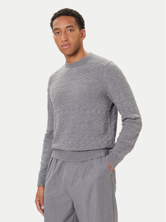 Guess Guess Sveter M5BR42 Z2ZK2 Sivá Regular Fit
