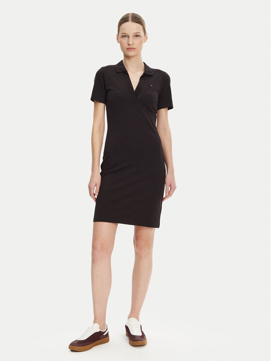 Tommy Hilfiger Tommy Hilfiger Повсякденна сукня WW0WW42567 Чорний Slim Fit