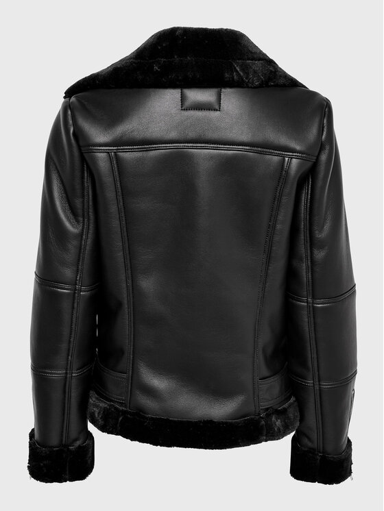 ONLY ONLY Giacca in similpelle Agnete 15260002 Nero Regular Fit