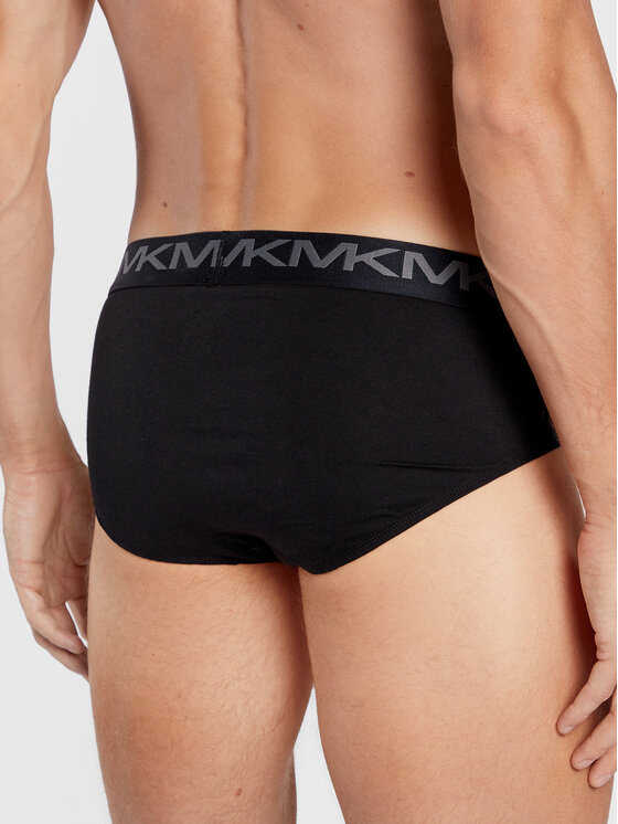 Michael Kors Michael Kors Set od 3 para muških slip gaća 6BR1L10033 Crna