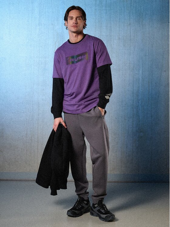 4F 4F T-Shirt 4FRSS26TTSHM3659-50S Μωβ Regular Fit